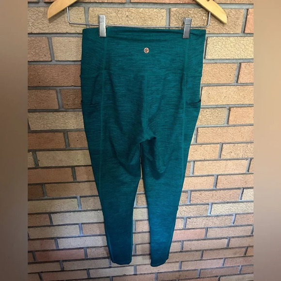Manduka PRESENCE Compression Yoga Workout Tights Women's Small Green Leggings - Picture 1 of 4
